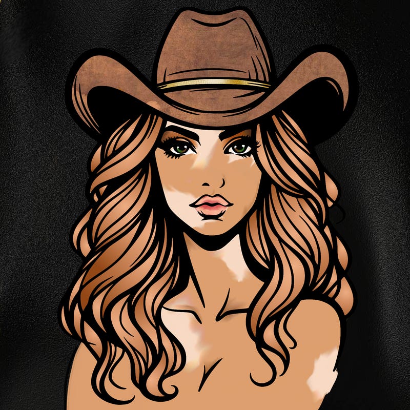 woman with cowboy hat