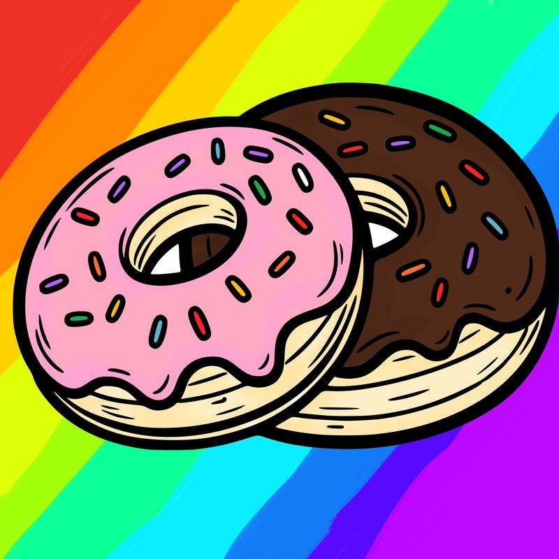 a piece of food doughnuts