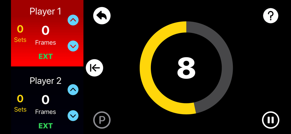 Shot Clock Pool /Snooker Timer - Interfaz de temporizador de reloj de tiro y marcador de partida para billar y snooker