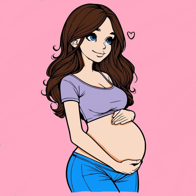realistic pregnant girl