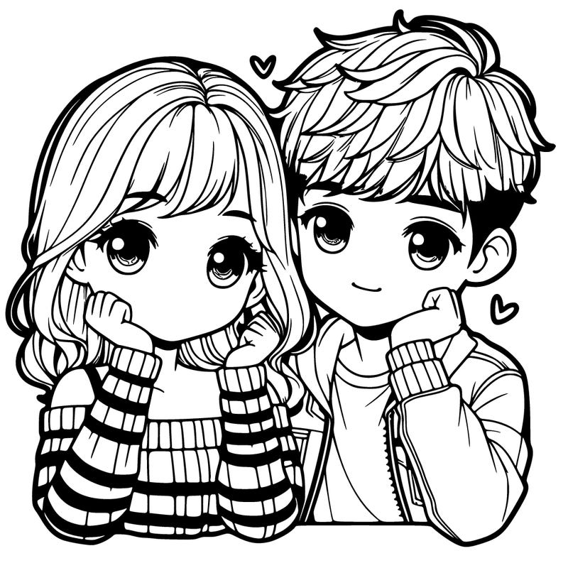 realistic cute couple