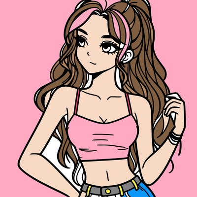 girl in crop top