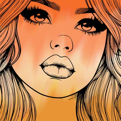 really realistic girl with lips