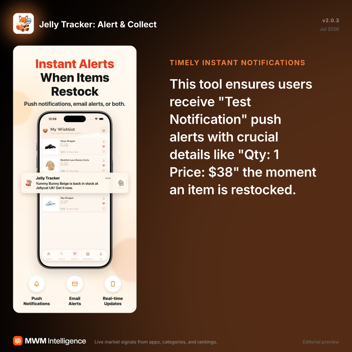Jelly Tracker: Alert & Collect - Shopping App | MWM