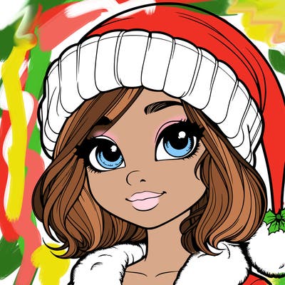 realistic christmas girl