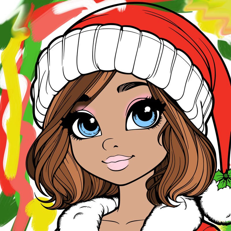 realistic christmas girl