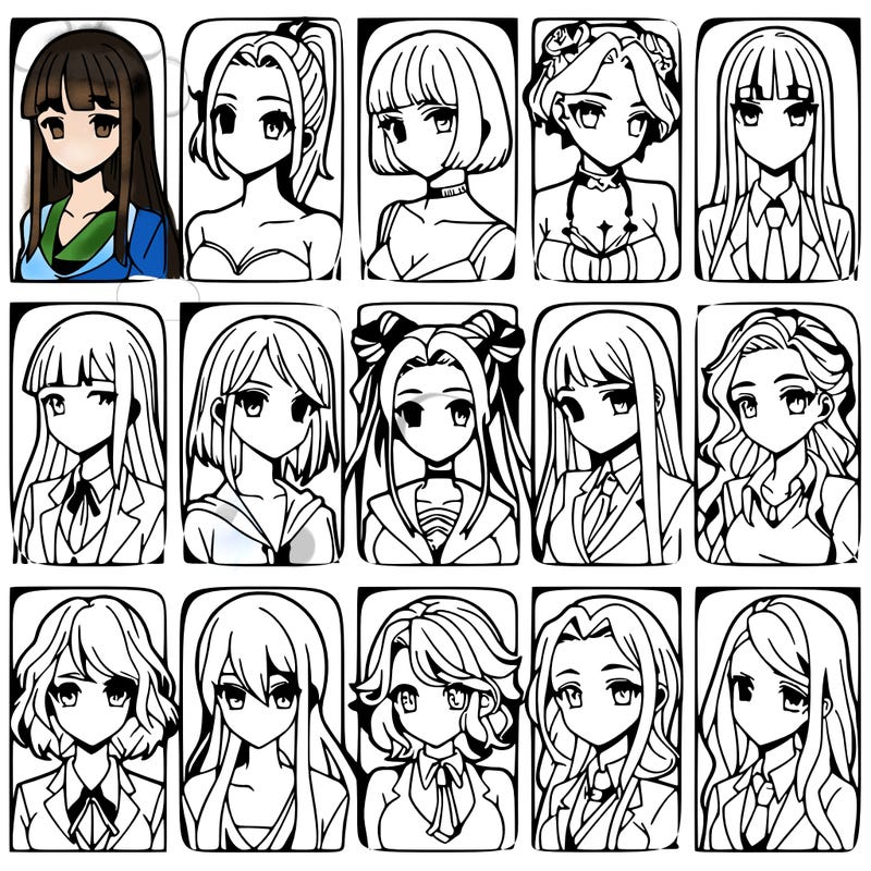 girls that look diffrent anime