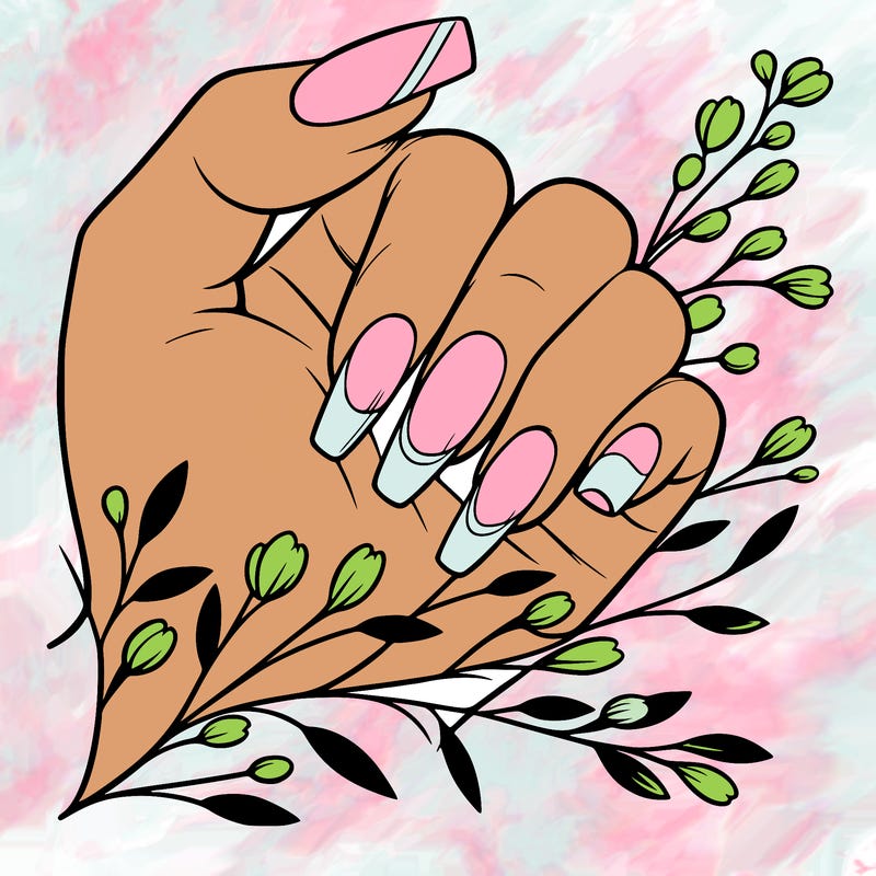 nails with french tip