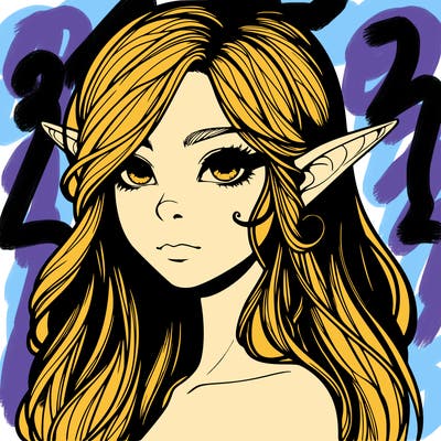 elf girl realistic dark fantasy