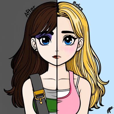 realistic girl split