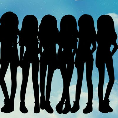 a group of girls wearing crop tops and shorts