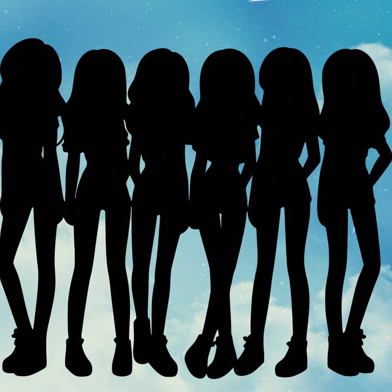 a group of girls wearing crop tops and shorts