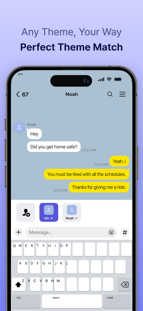 TalkStory: Chat Story Maker - Customized fake chat interface with yellow and white message bubbles in TalkStory app