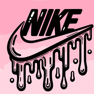 dripping nike logo