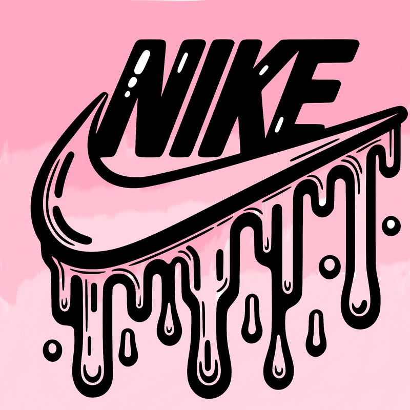 dripping nike logo
