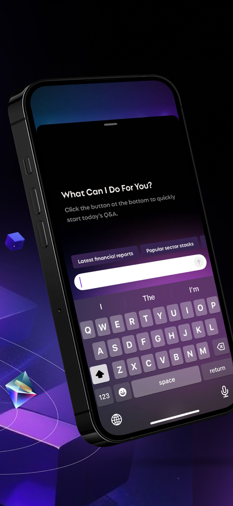 Interfaz de chat del asistente de inversión de IA en la aplicación RockFlow