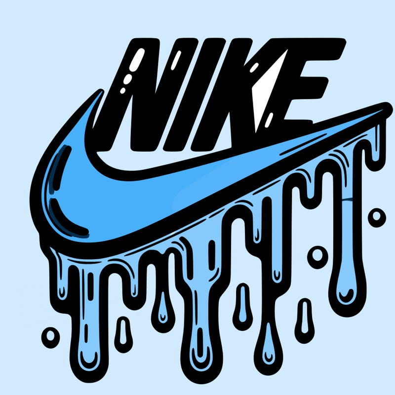 dripping nike logo