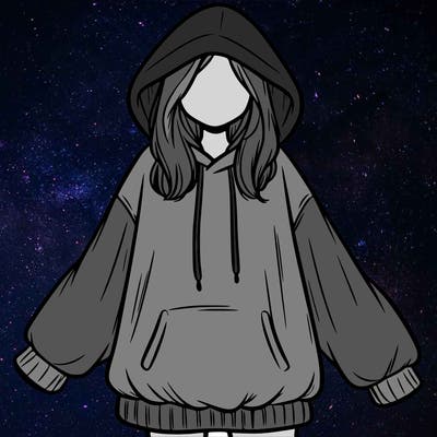 girl in oversized hoodie