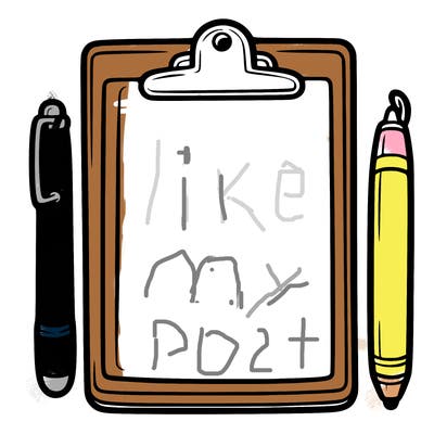 blank clip board with pen