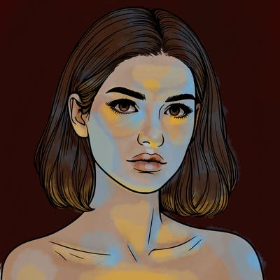 realistic portrait of woman