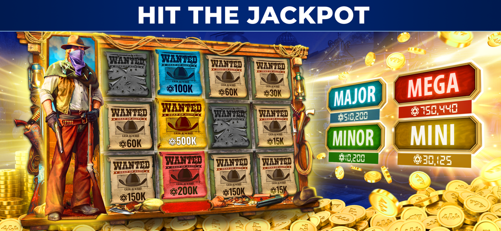 Jackpot Buffalo Slots - Máquina tragaperras temática del Salvaje Oeste con un vaquero y recompensas de bote