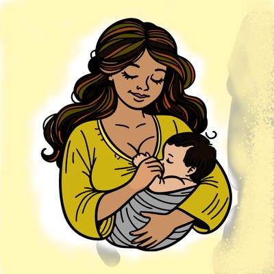 mother breastfeeding her baby