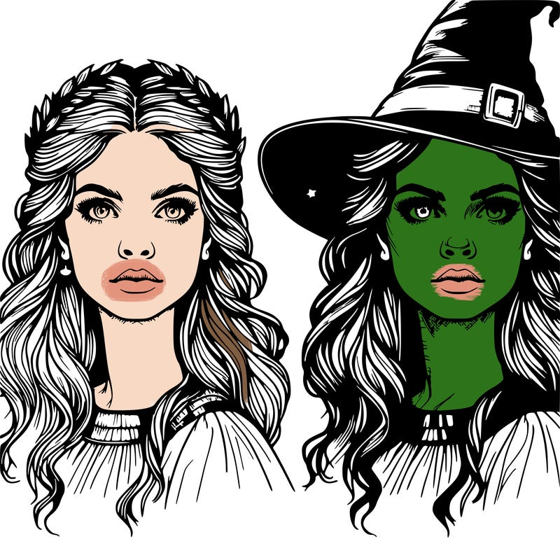 realistic witch woman