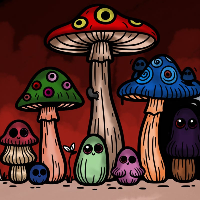 weird core mushrooms