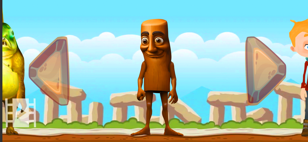 Character selection screen in Maze obby game featuring a funny 3D brown character