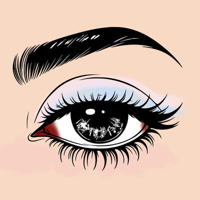 eye closed realistic