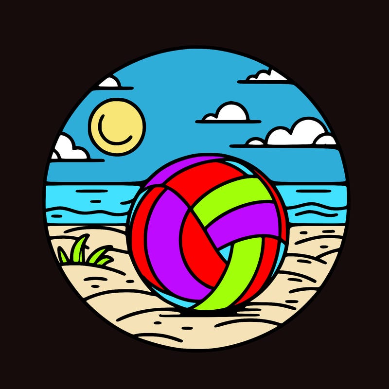 volleyball on a beach