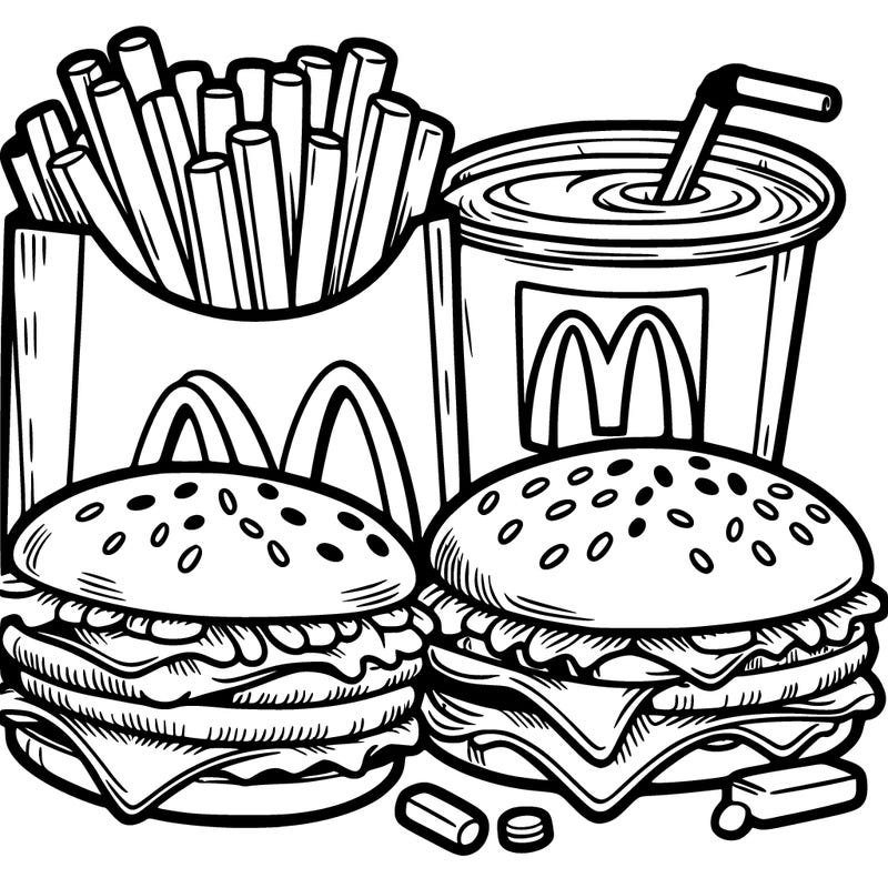 mcdonald’s cheeseburgers and fries