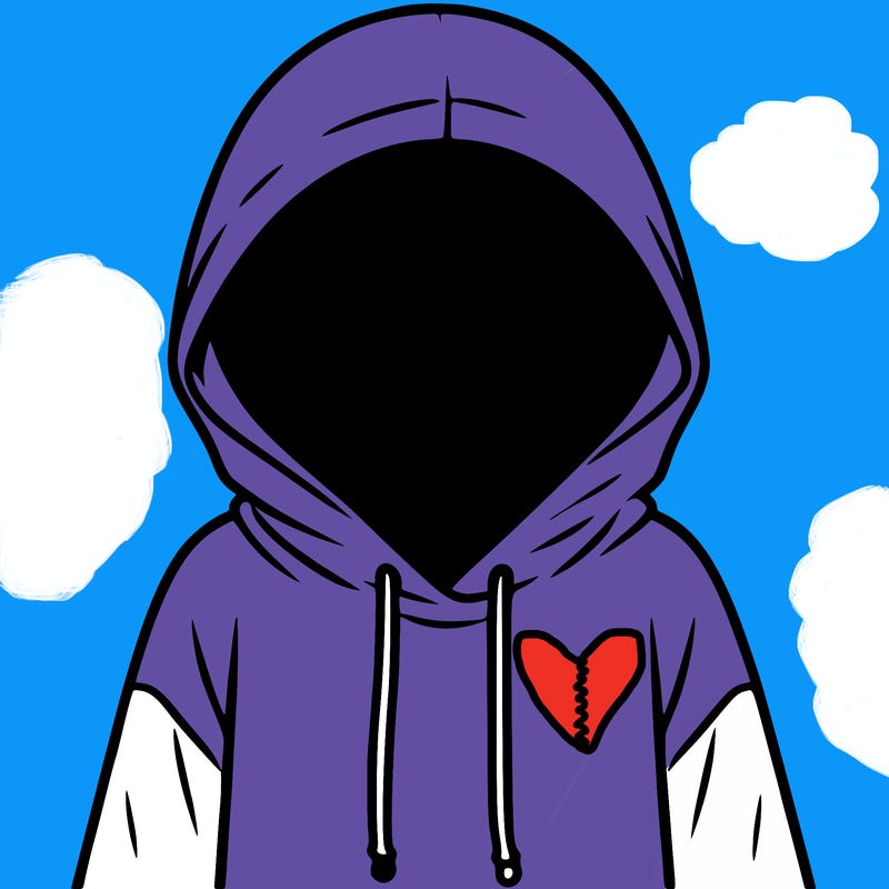 faceless girl in hoodie