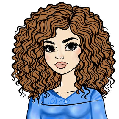 curly hair realistic woman