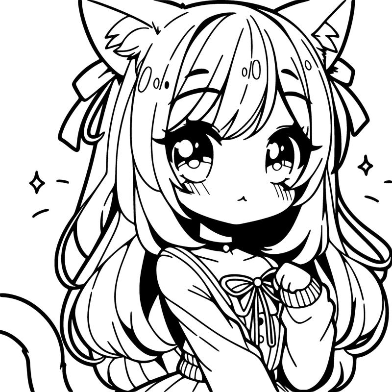 cute anime cat girl