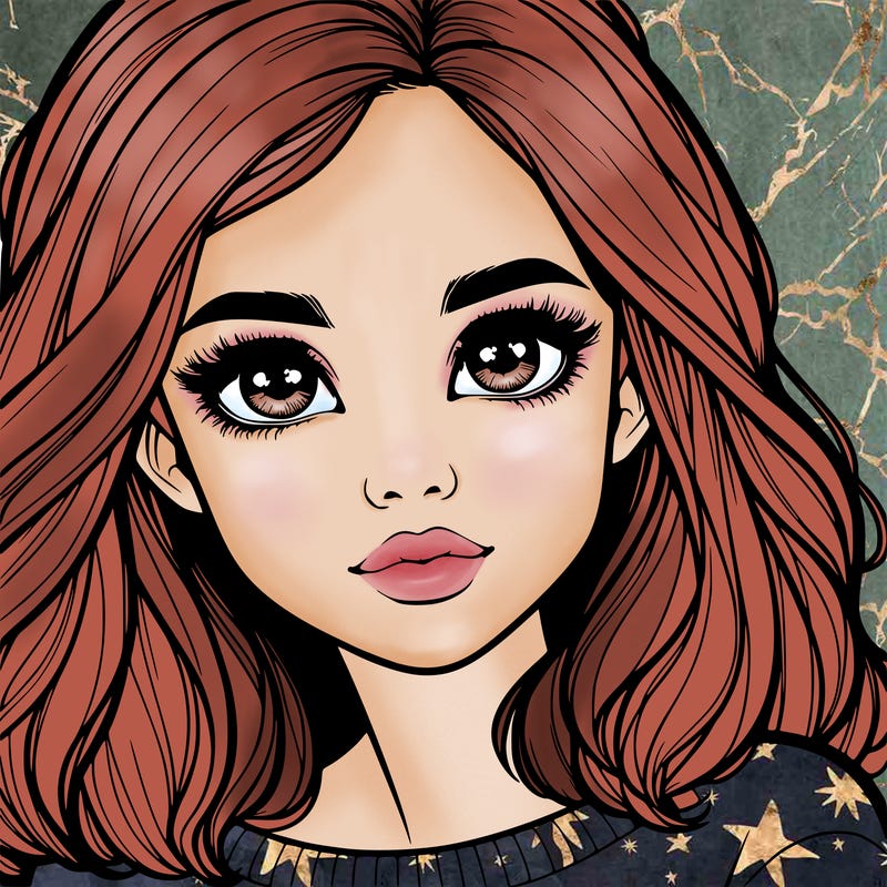 realistic girl whith cute eyes