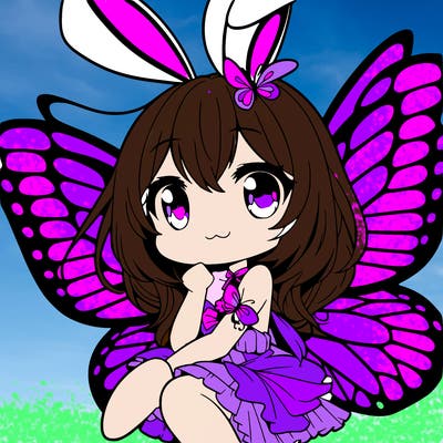 bunny with butterfly wings anime