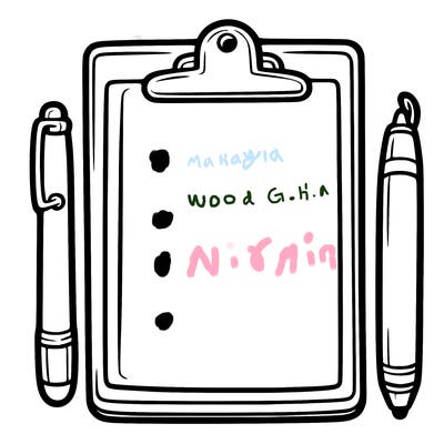 blank clip board with pen