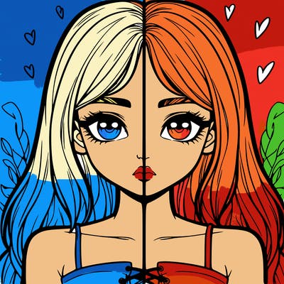 realistic girl split