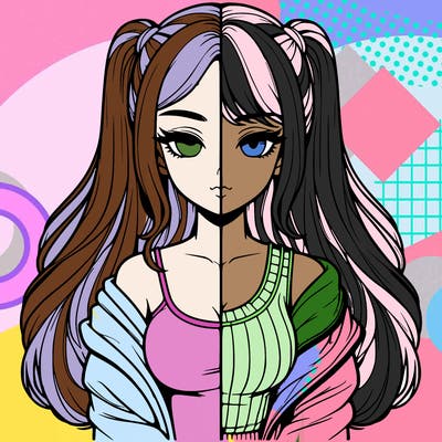 realistic girl split