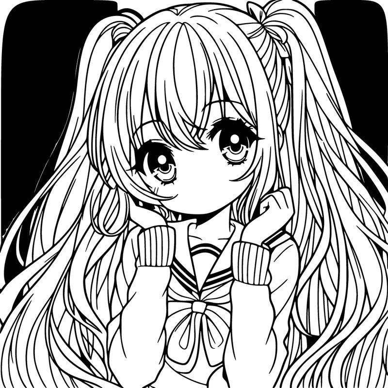 anime girl with long hair