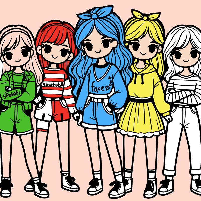 a group of girl, best friends