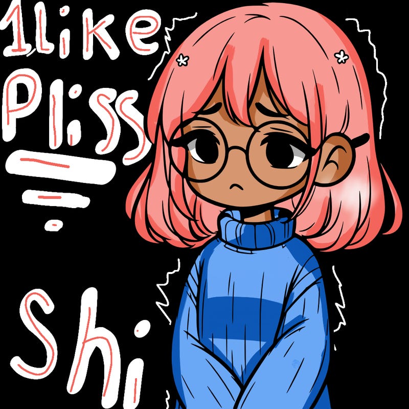 sad girl with glasses in a sweater