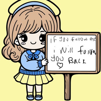 girl holding a sign