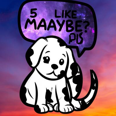 a puppy that says 5 like maybe