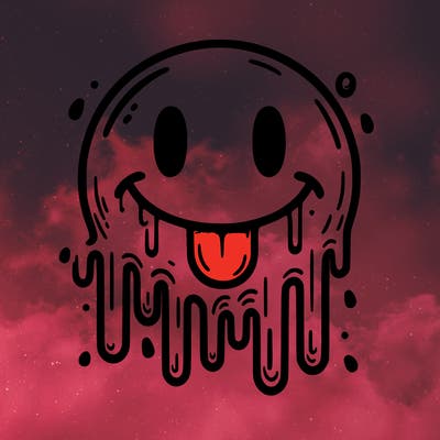 driping smiley face