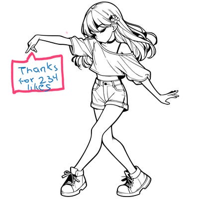 realistic girl danceing