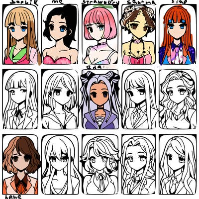 girls that look diffrent anime