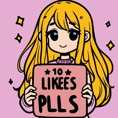 girl holding a sign that says 10 likes pls