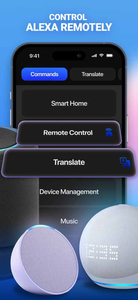 Smart Alexa : Voice Control - Smart Alexa app interface for remote control and smart home voice commands